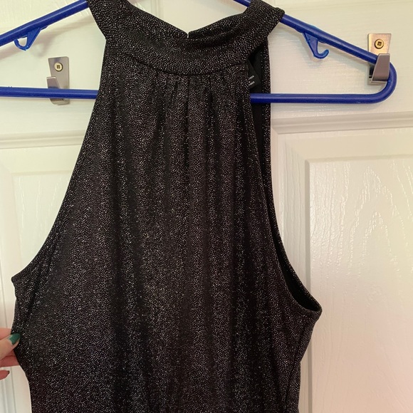Halter top style black sparkly dress - Picture 3 of 9